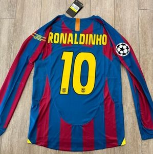 Men's Blue and Red Soccer Jersey